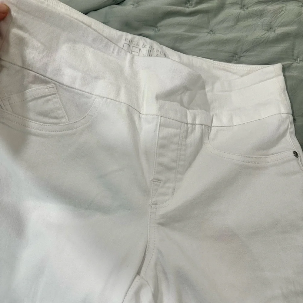 Rock & Republic White Jeggings Stretch Denim Slim Fit - Picture 5 of 5